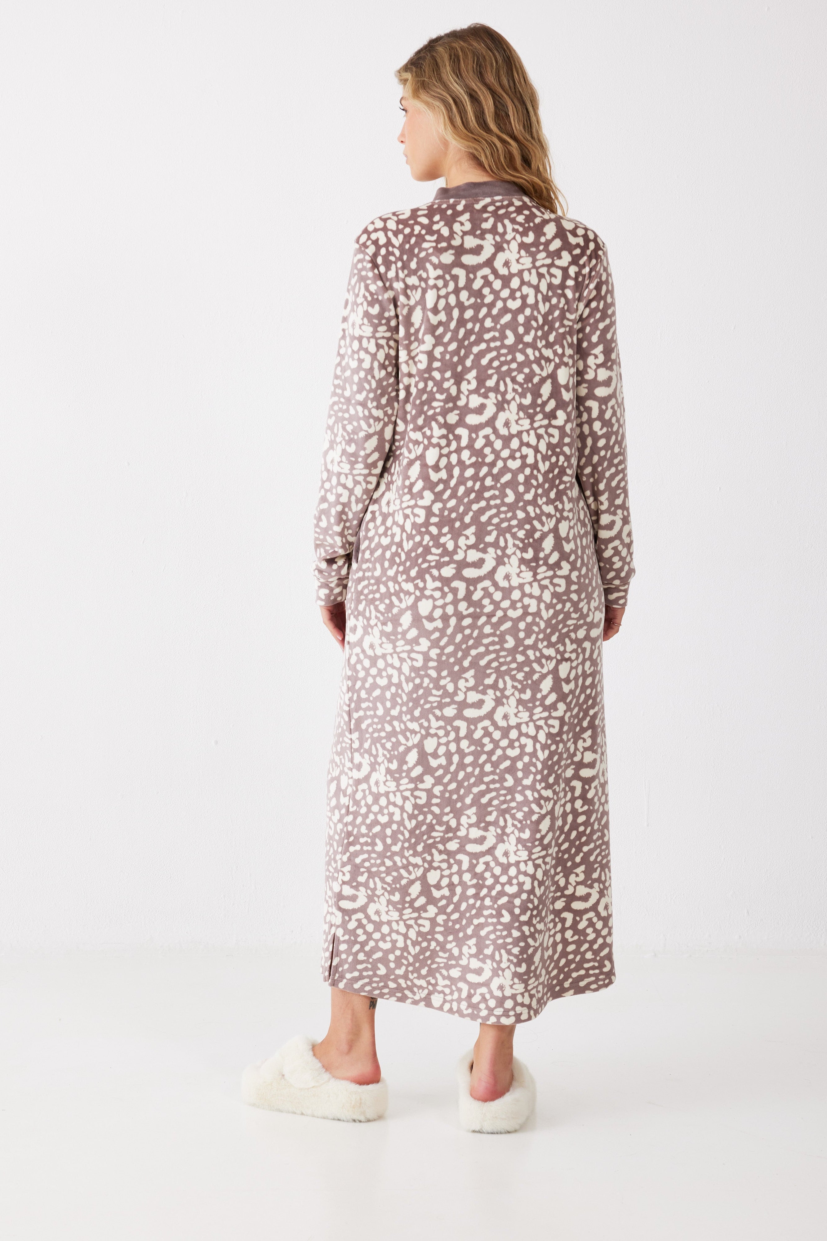 כותונת מנומרת קטיפה