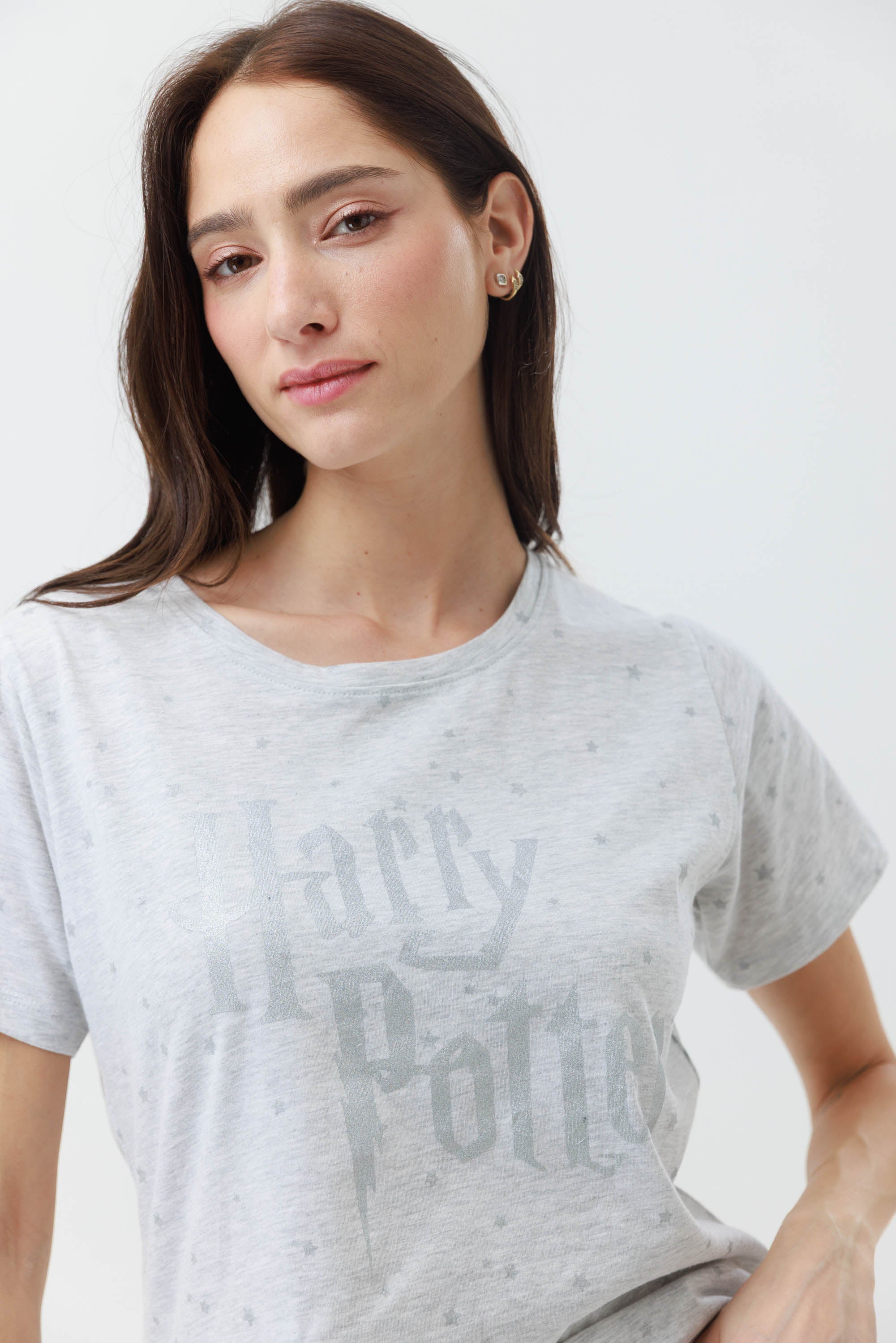 סט פיג'מה מכנס ארוך 95% כותנה Harry Potter
