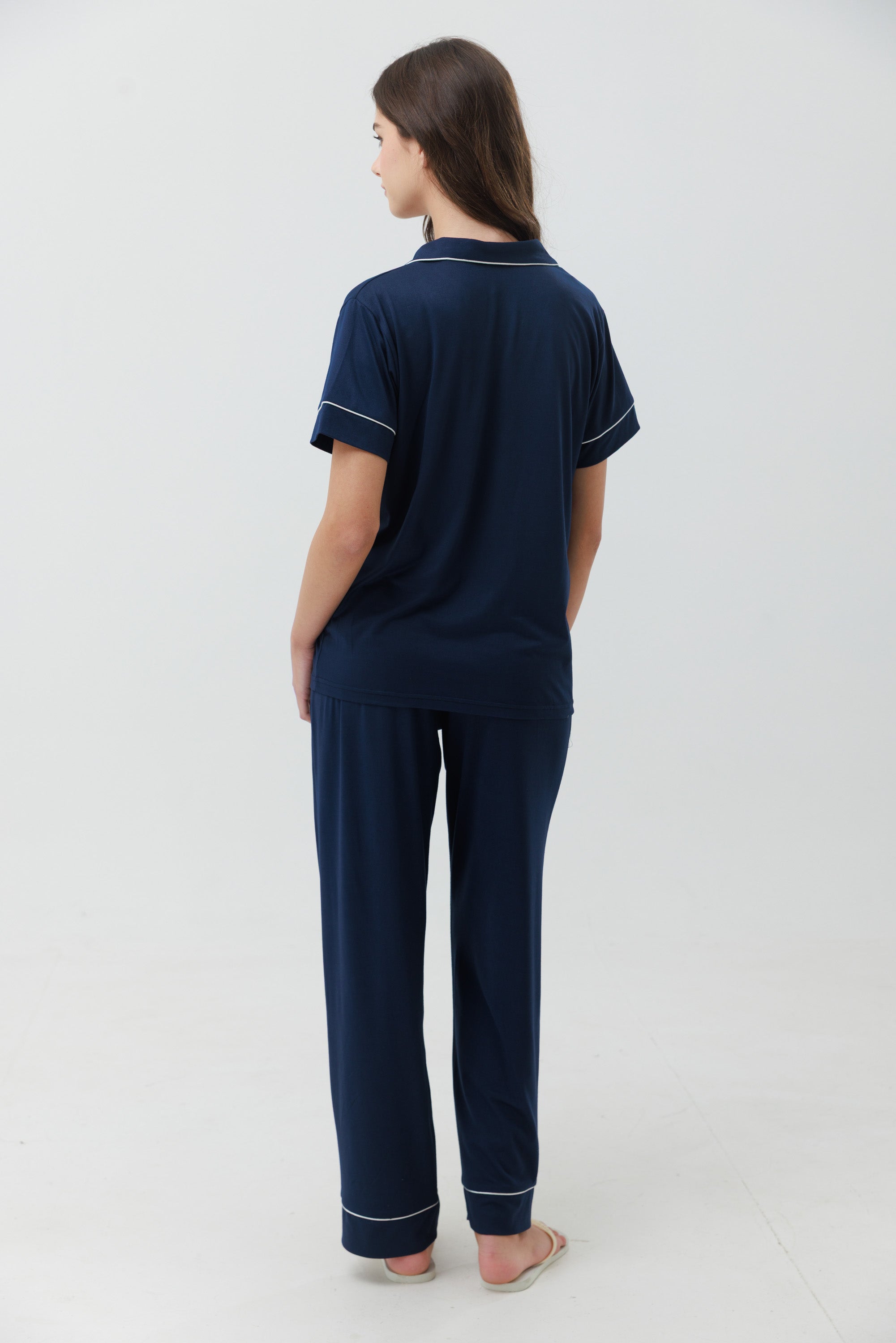 סט פיג'מה יאמי מכופתרת מכנס ארוך