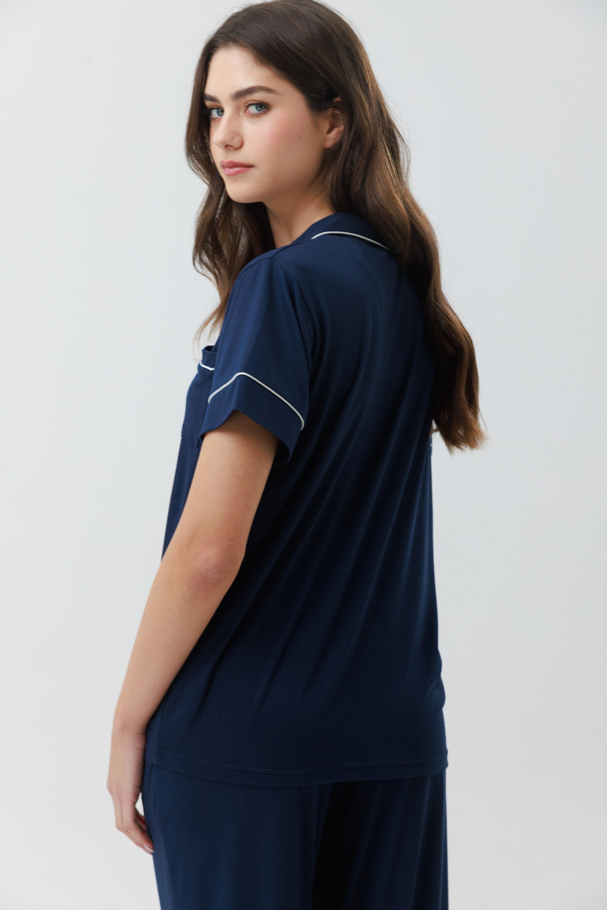 סט פיג'מה יאמי מכופתרת מכנס ארוך