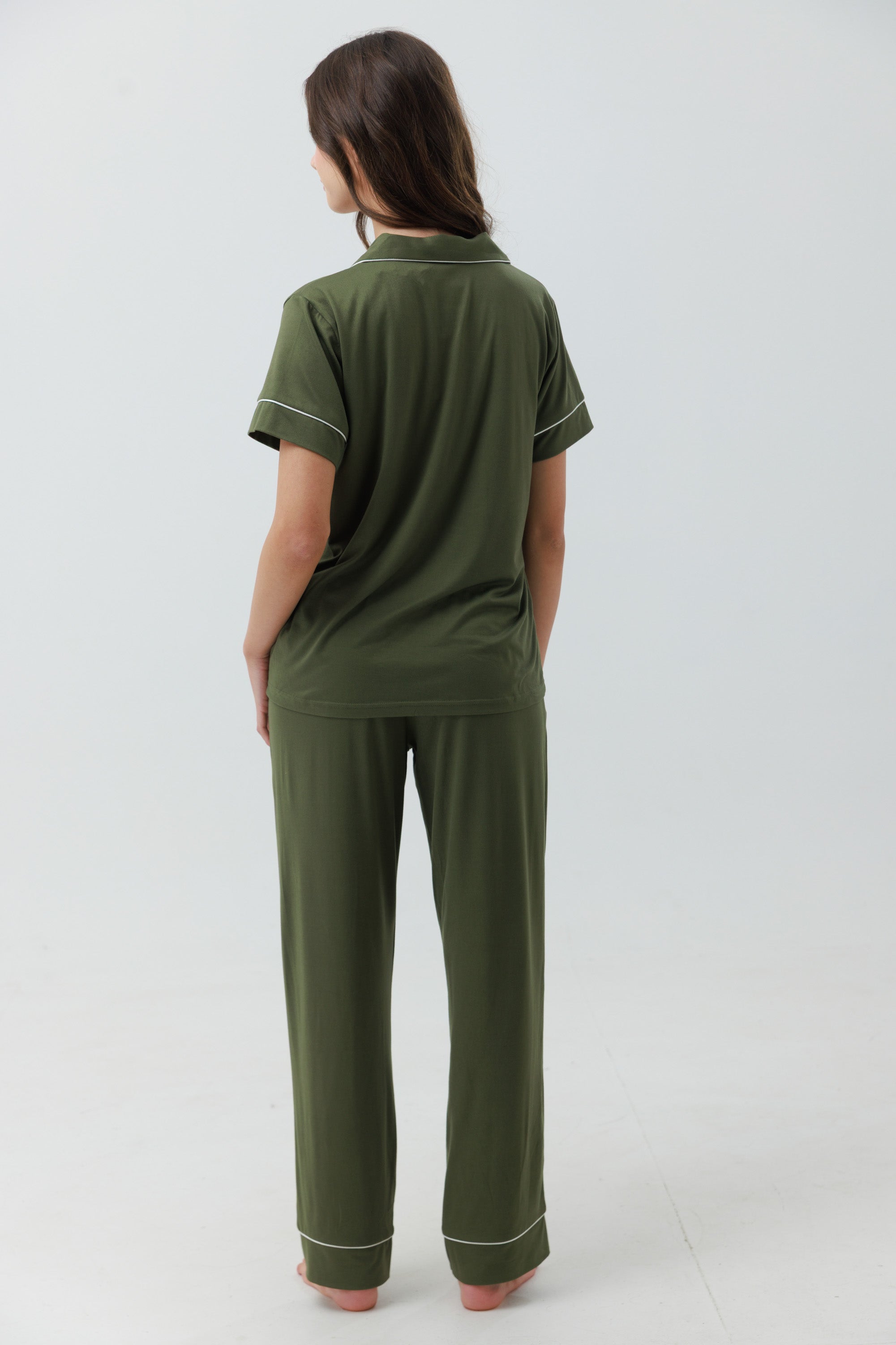 סט פיג'מה יאמי מכופתרת מכנס ארוך