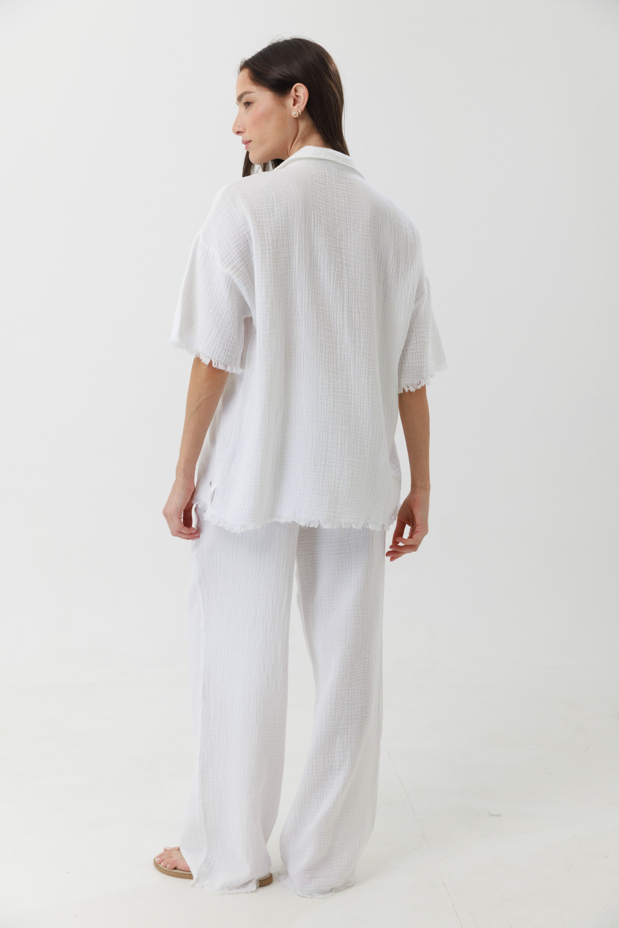 חליפת פנאי טטרה מכופתרת 100% כותנה