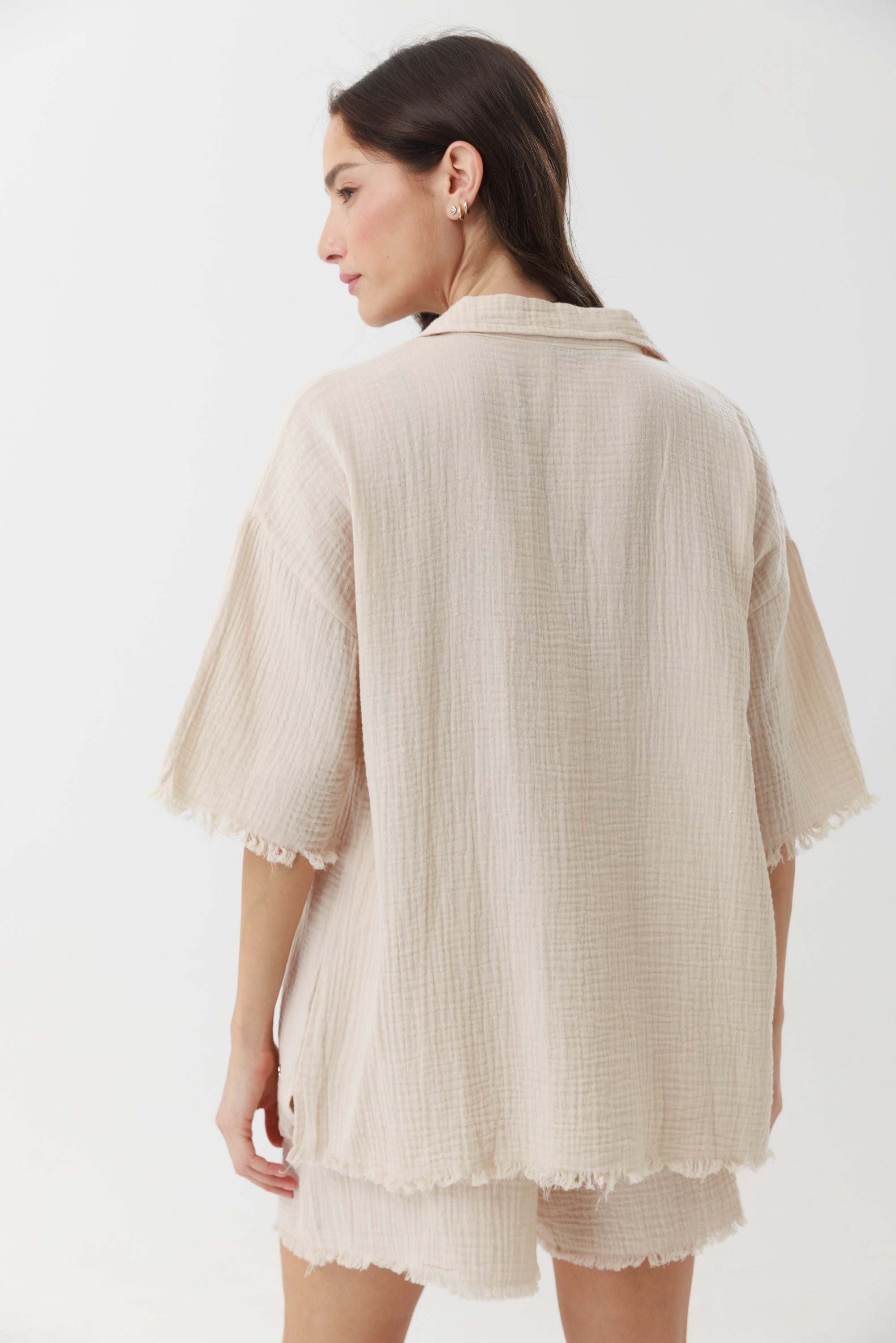 חליפת פנאי טטרה מכופתרת 100% כותנה