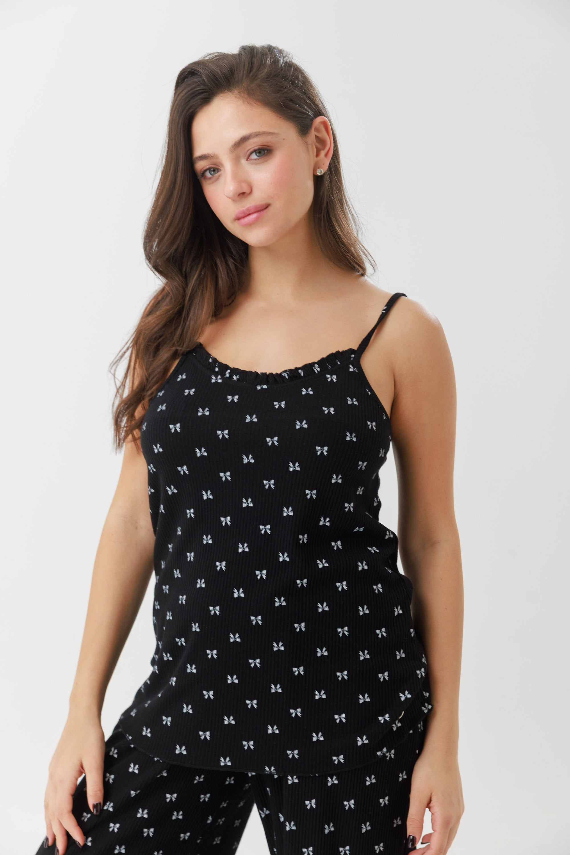 סט פיג'מה גופיה מכנס ארוך ריב