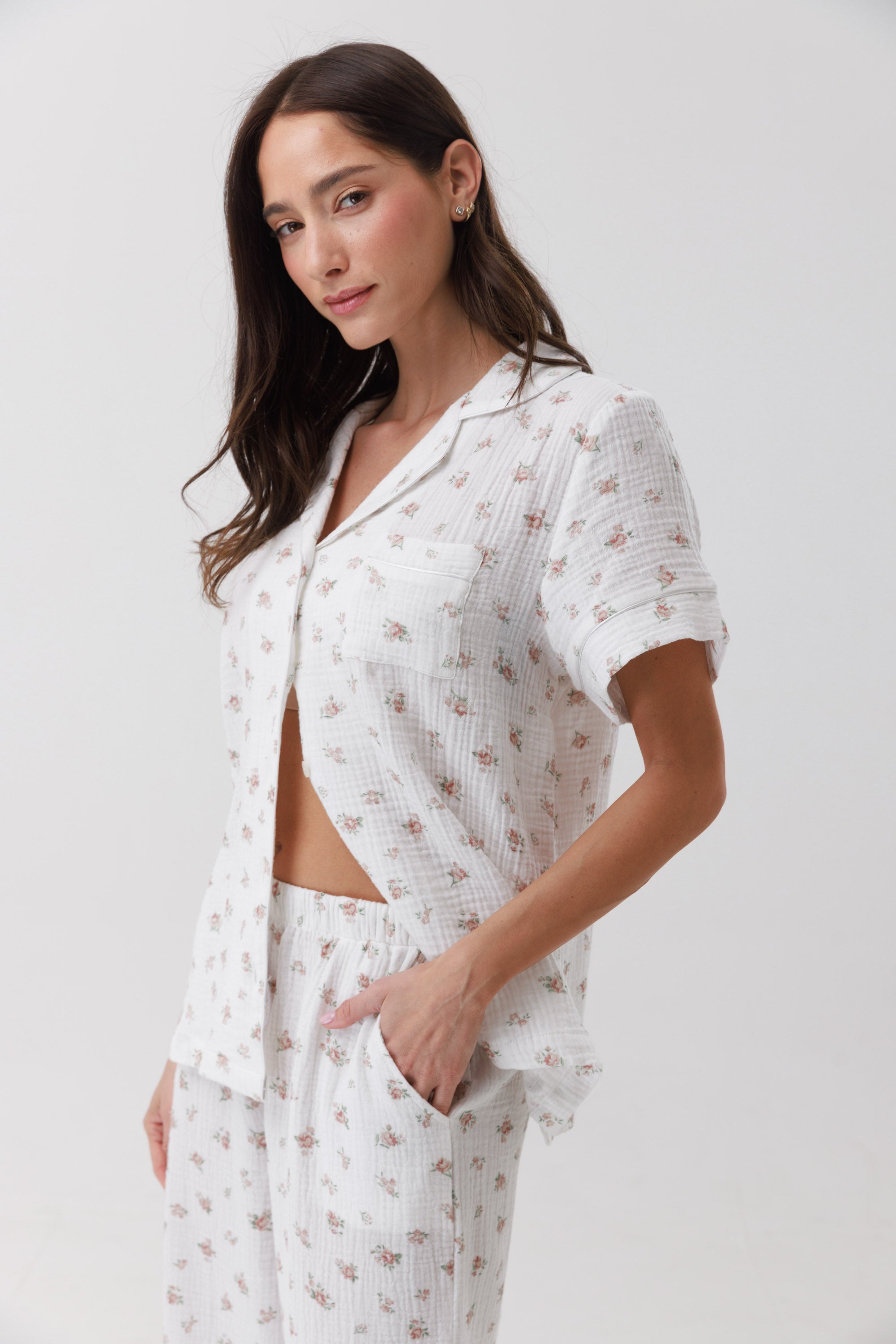 חליפת פנאי טטרה מכופתרת 100% כותנה