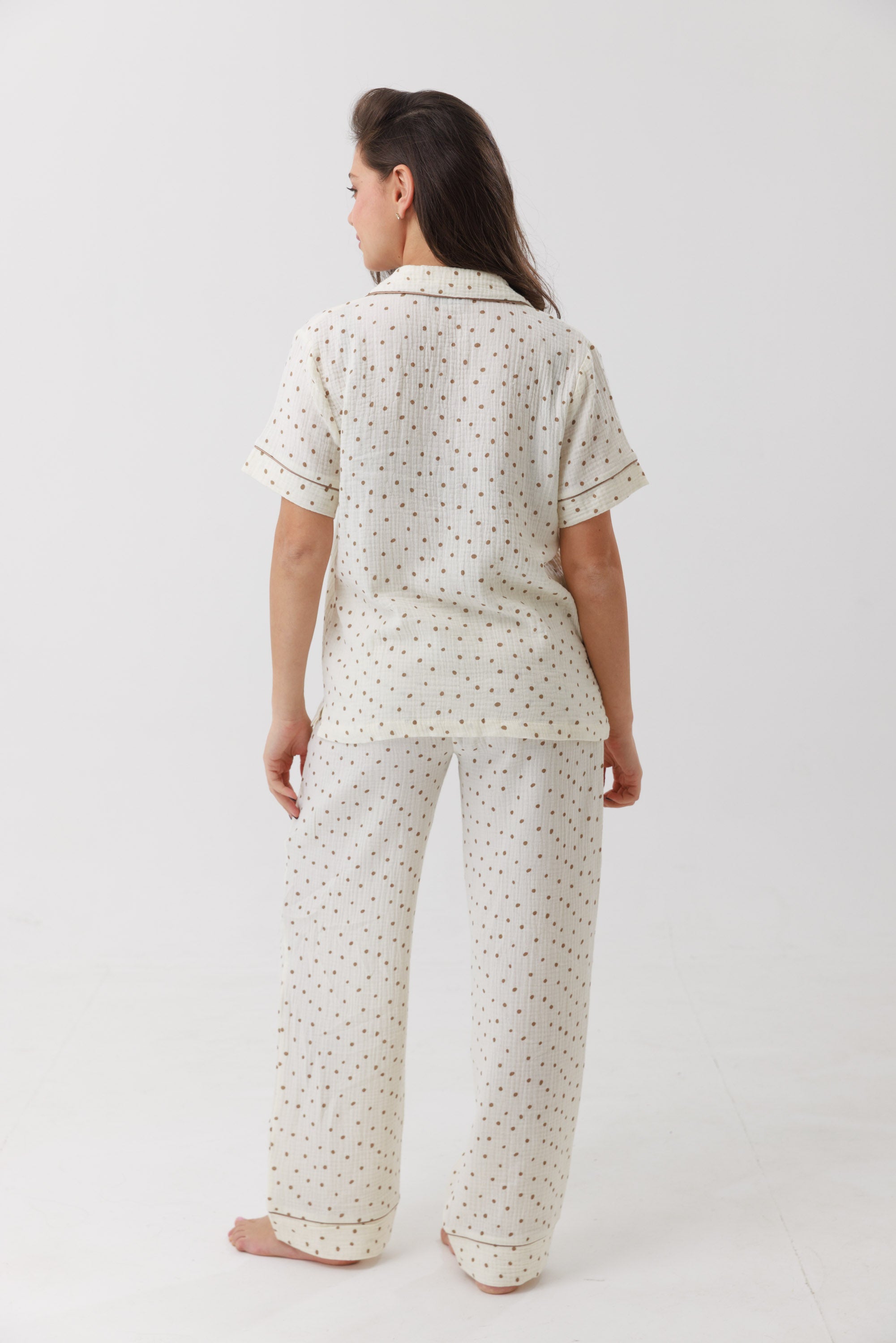 חליפת פנאי טטרה מכופתרת 100% כותנה