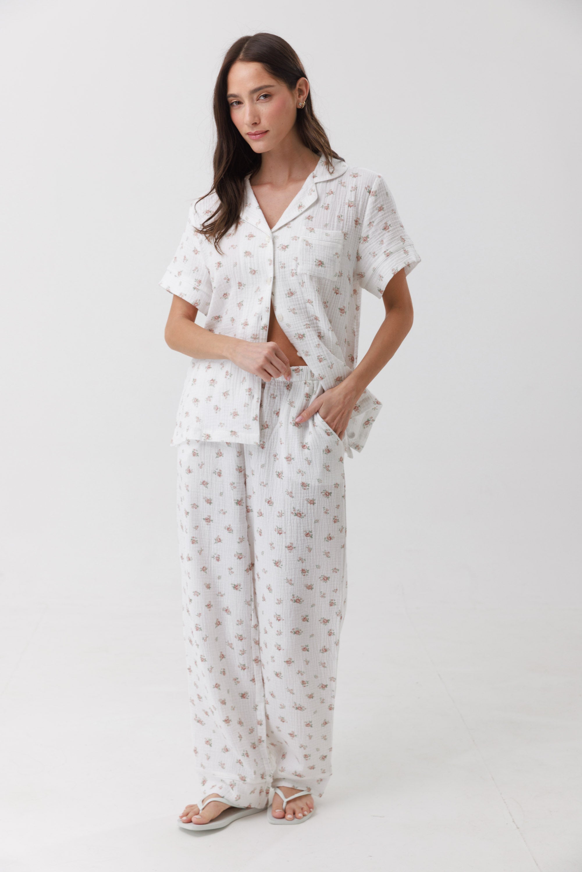 חליפת פנאי טטרה מכופתרת 100% כותנה