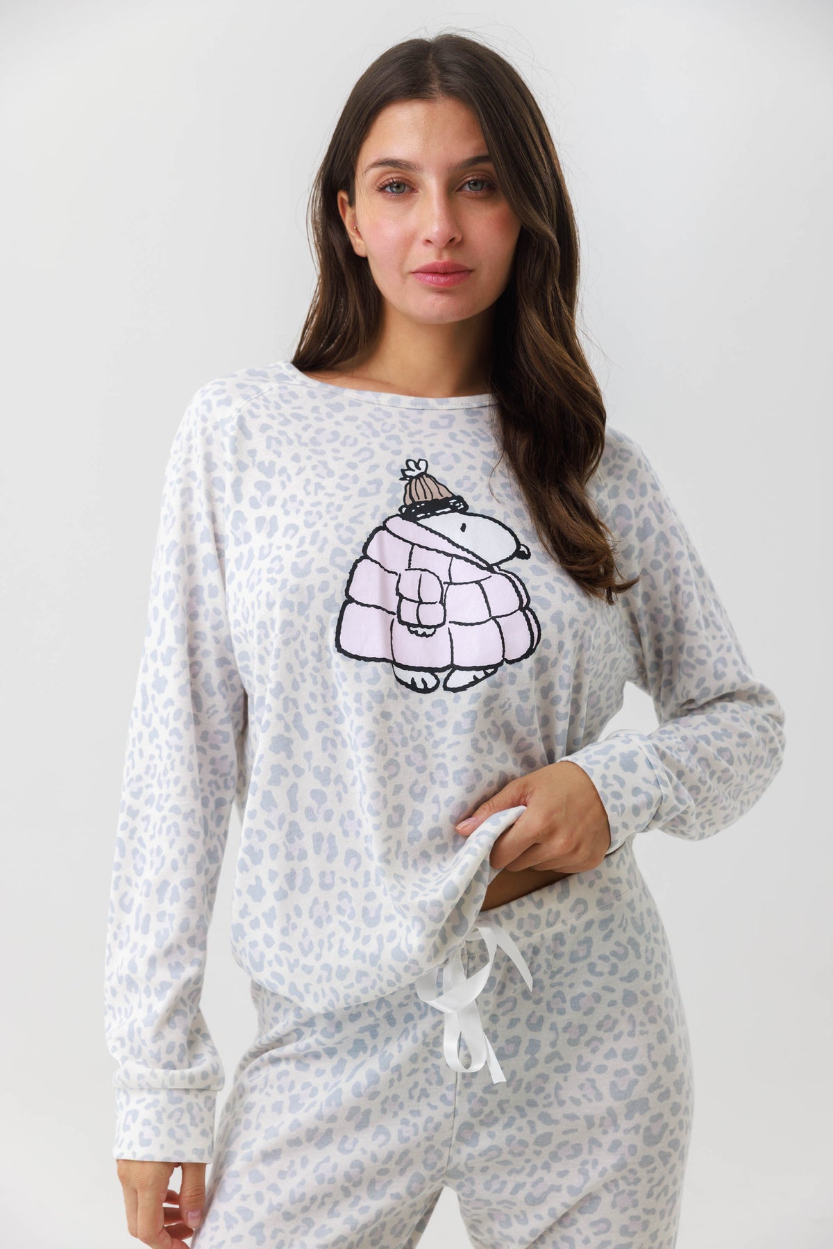 סט פיג'מה סנופי אינטרלוק - כחול