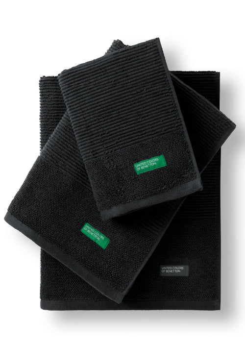 מגבת גוף 70/130  ריבס - שחור Benetton