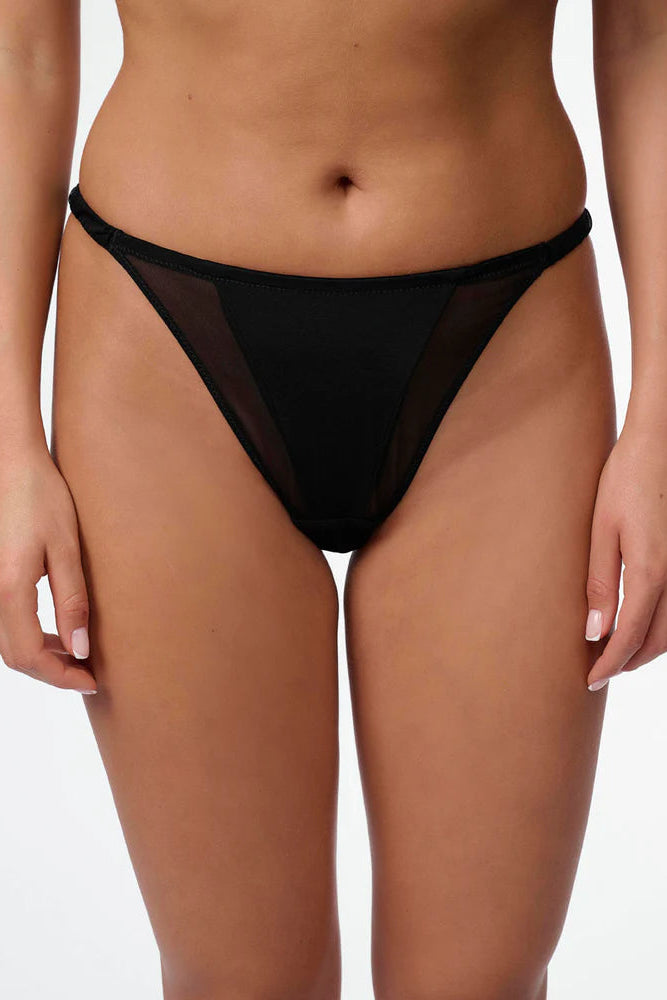 "תחתון חוטיני טנגה , מבד רשת"