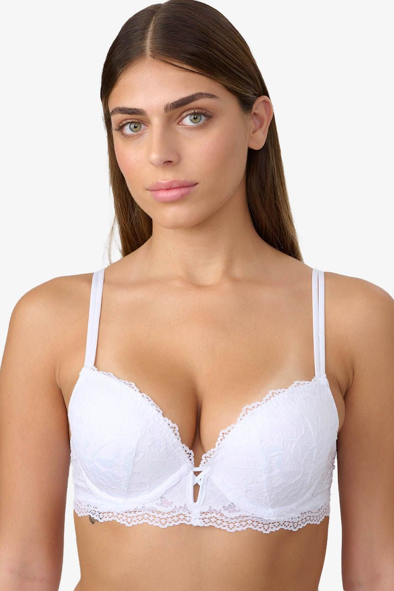חזיית פוש אפ עם ברזלים בשילוב תחרה