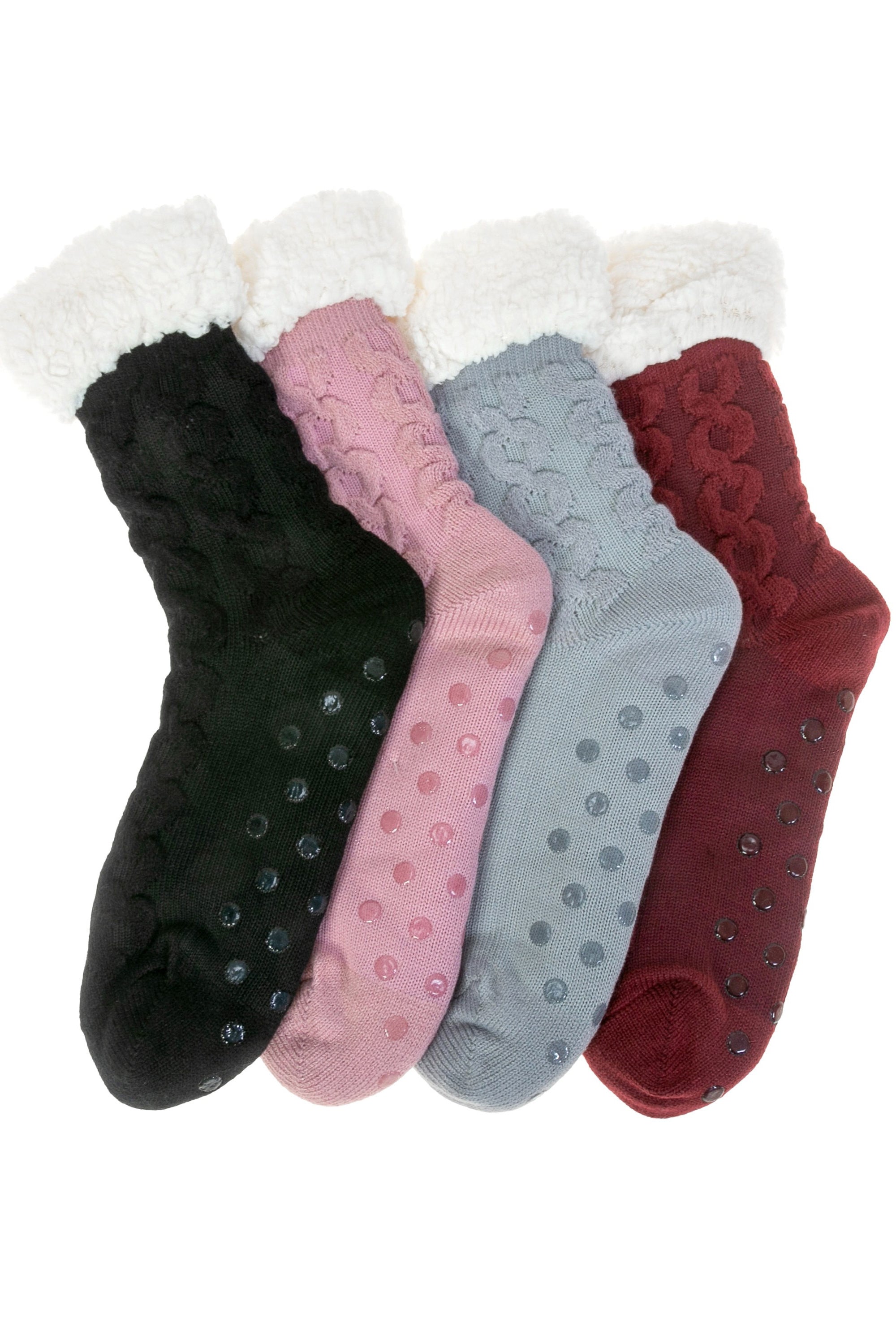 Cable Sheapa Socks זוג גרביים חמות